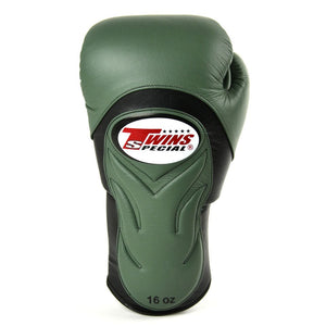 BGVL6 Twins Olive Green-Black Deluxe Sparring Gloves - FightstorePro