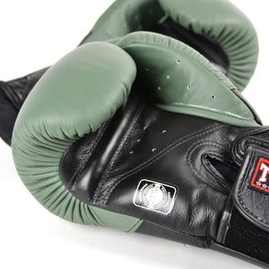 BGVL6 Twins Olive Green-Black Deluxe Sparring Gloves - FightstorePro