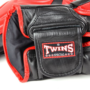 BGVL6 Twins Red-Black Deluxe Sparring Gloves - FightstorePro