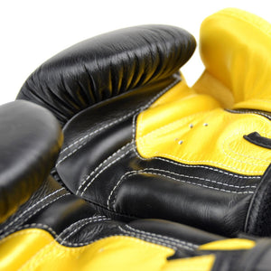 BGVL8 Twins Gold-Black 2-Tone Boxing Gloves - FightstorePro