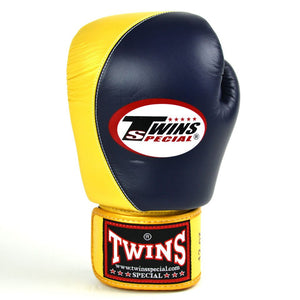 BGVL8 Twins Navy-Gold 2-Tone Boxing Gloves - FightstorePro