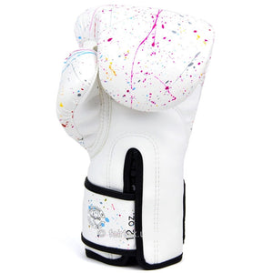 Fairtex BGV14PT The Painter Unique Boxing Gloves - White/Black - FightstorePro