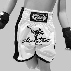 Fairtex BS1707 Slim Cut Muay Thai Shorts - White - FightstorePro