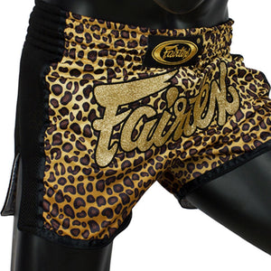 Fairtex BS1709 Slim Cut Muay Thai Shorts - Leopard - FightstorePro