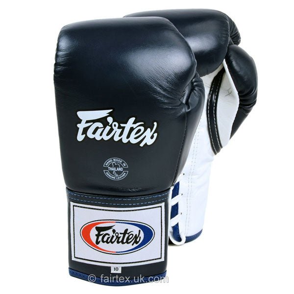 Fairtex Competition Lace Up Boxing Gloves BGL6 - Blue - FightstorePro