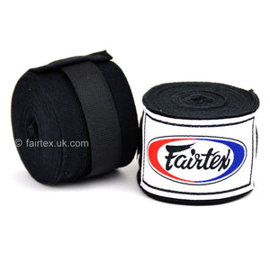Fairtex HW2 4.5m Stretch Wraps Black - FightstorePro