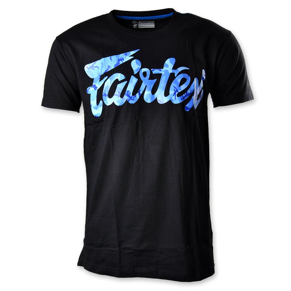 Fairtex TST179 T-Shirt - Black/Blue Camo - FightstorePro