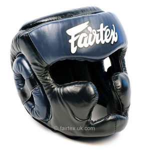 Fairtex Ultimate Full Coverage Headguard - Black And Blue - FightstorePro