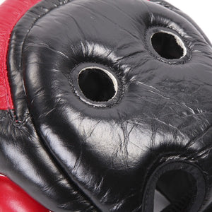 Fairtex Ultimate Full Coverage Headguard - Black And Red - FightstorePro