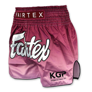 Fairtex X KGP Maroon Fade Muay Thai Shorts - FightstorePro