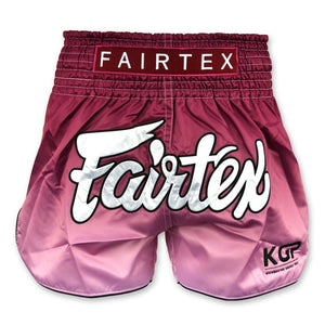 Fairtex X KGP Maroon Fade Muay Thai Shorts - FightstorePro