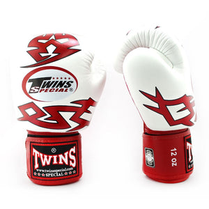FBGVL3-28 Twins White-Red Naja Boxing Gloves - FightstorePro