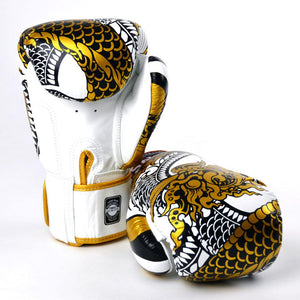 FBGVL3-52 Twins White-Gold Nagas Boxing Gloves - FightstorePro