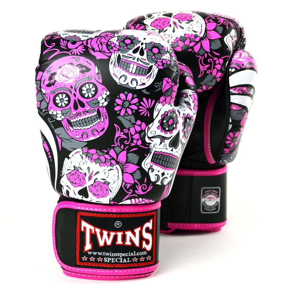 FBGVL3-53 Twins Pink Skull Boxing Gloves - FightstorePro