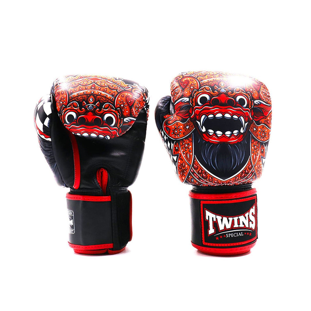 FBGVL3-59 Twins Barong Boxing Gloves Black-Red - FightstorePro