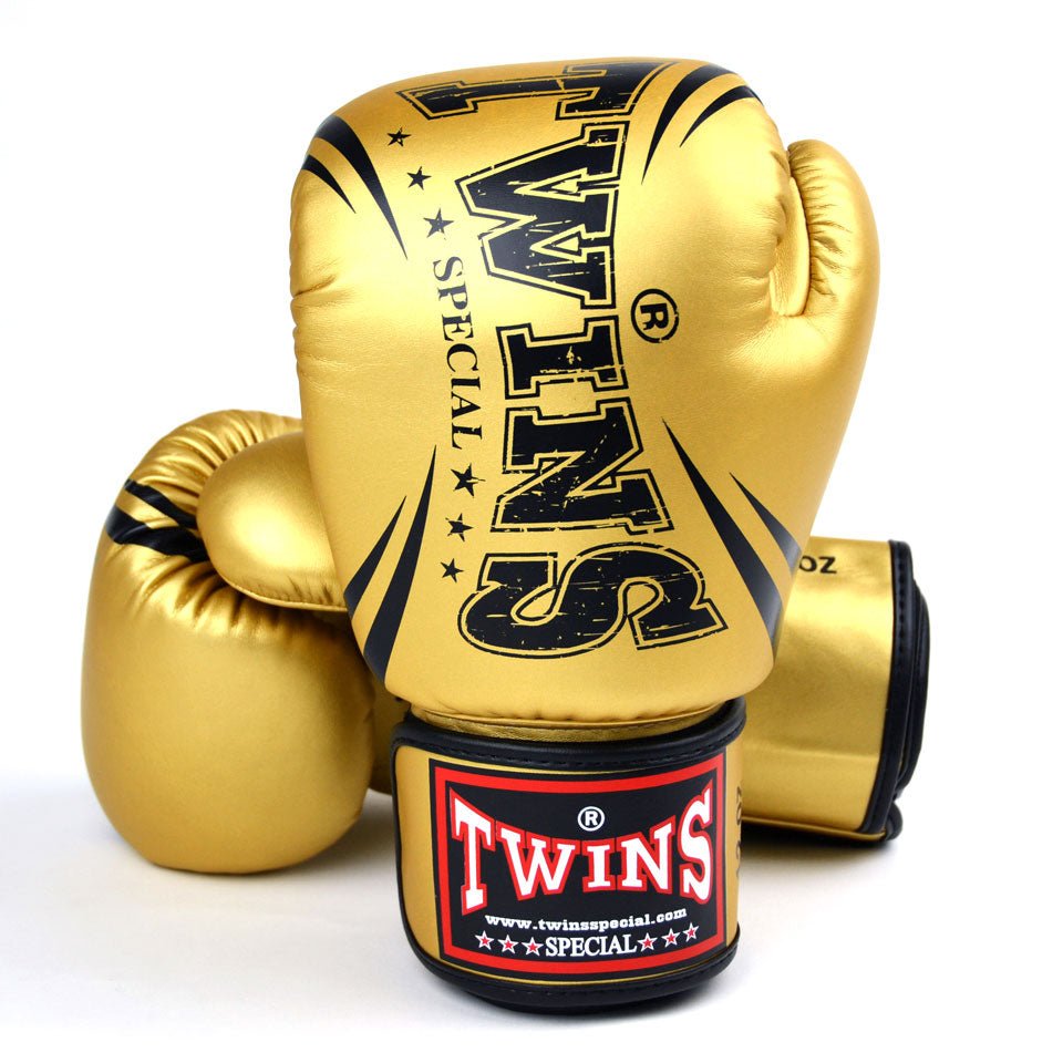 FBGVS3-TW6 Twins Gold Synthetic Boxing Gloves - FightstorePro