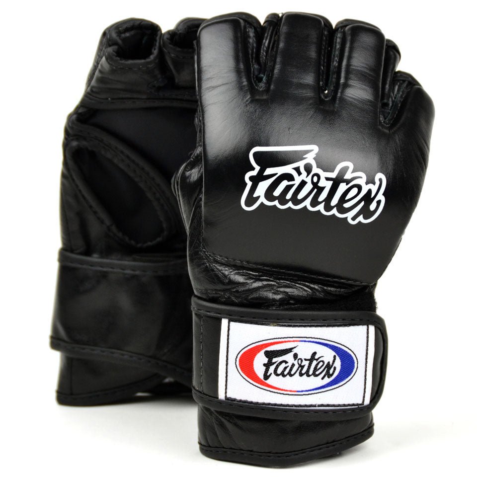 FGV12 Fairtex Black Ultimate MMA Gloves - FightstorePro