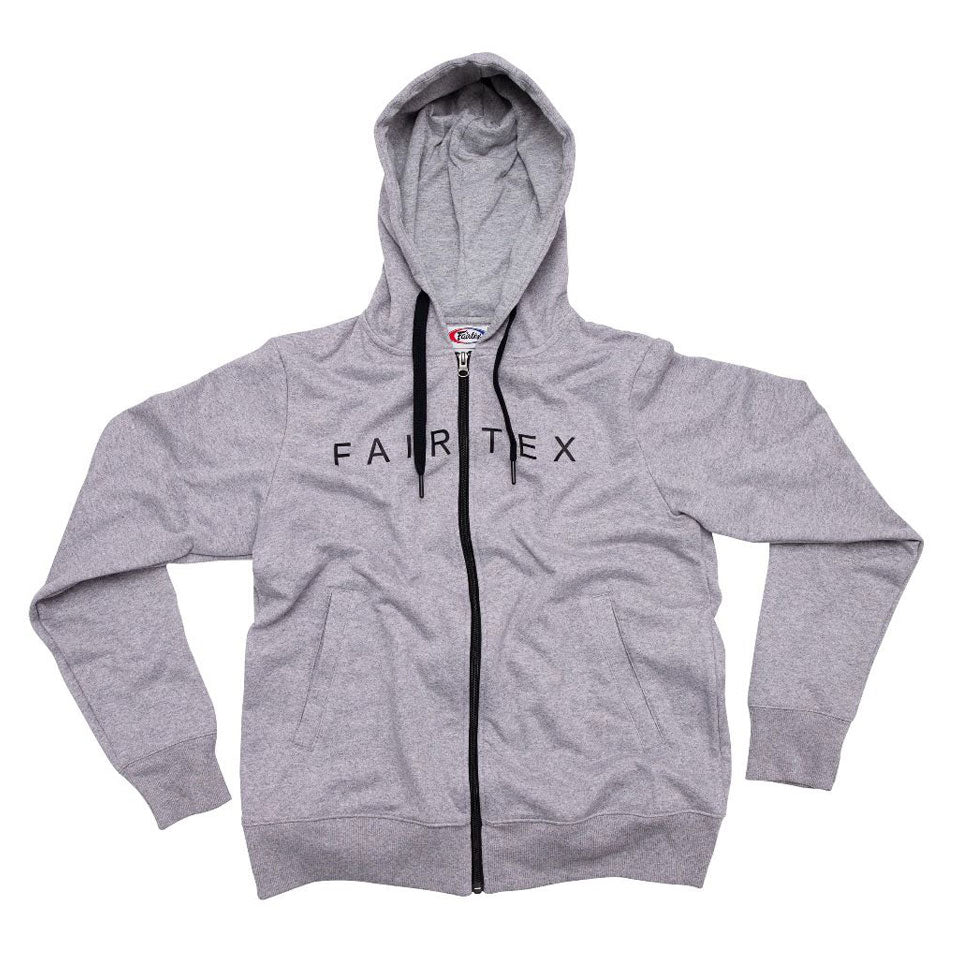 FHS20 Fairtex Zip-Up Hoodie Grey - FightstorePro