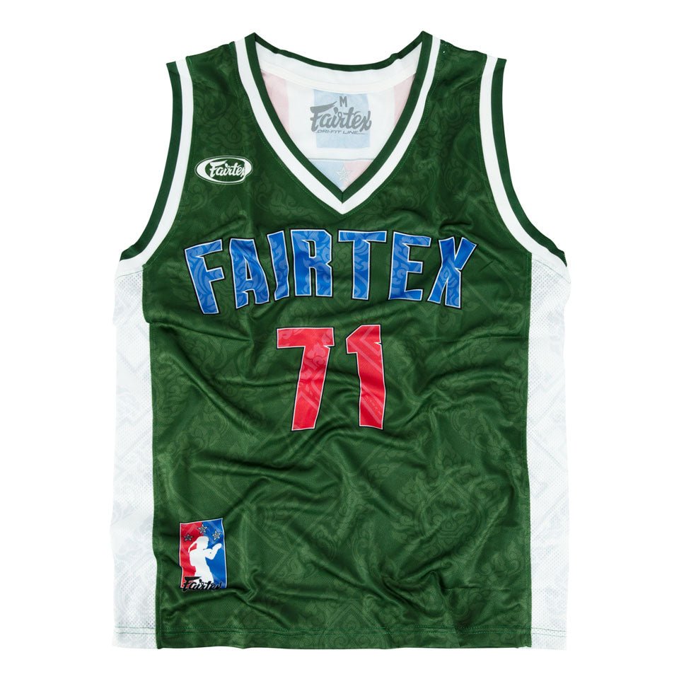 JS19 Fairtex Basketball Jersey Green - FightstorePro