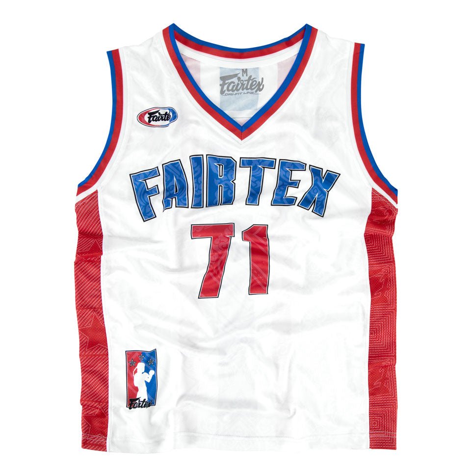 JS19 Fairtex Basketball Jersey White - FightstorePro