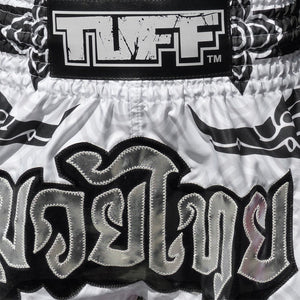 MS631 TUFF Muay Thai Shorts The Great Hongsa White - FightstorePro