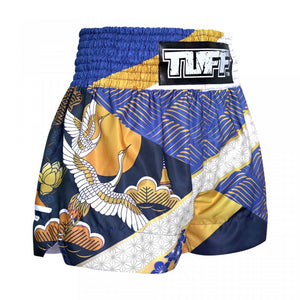 MS651 TUFF Muay Thai Shorts Majestic Crane - FightstorePro
