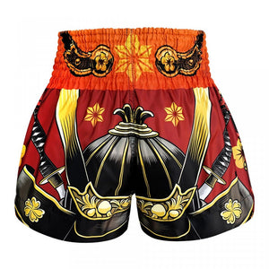 MS658 TUFF Muay Thai Shorts Samurai Skull - FightstorePro