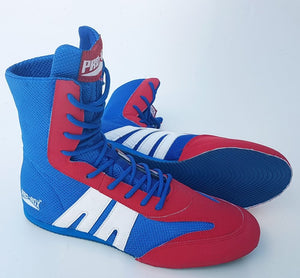 Pro Box Boxing Boots - Blue/Red - FightstorePro