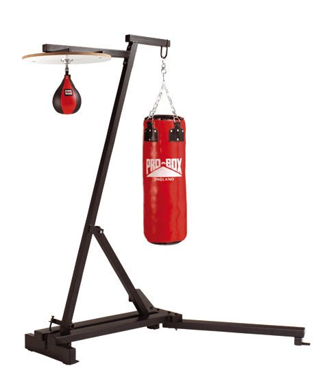 Pro Box Free Standing Punch Bag Frame Complete with Speedball Platform - FightstorePro