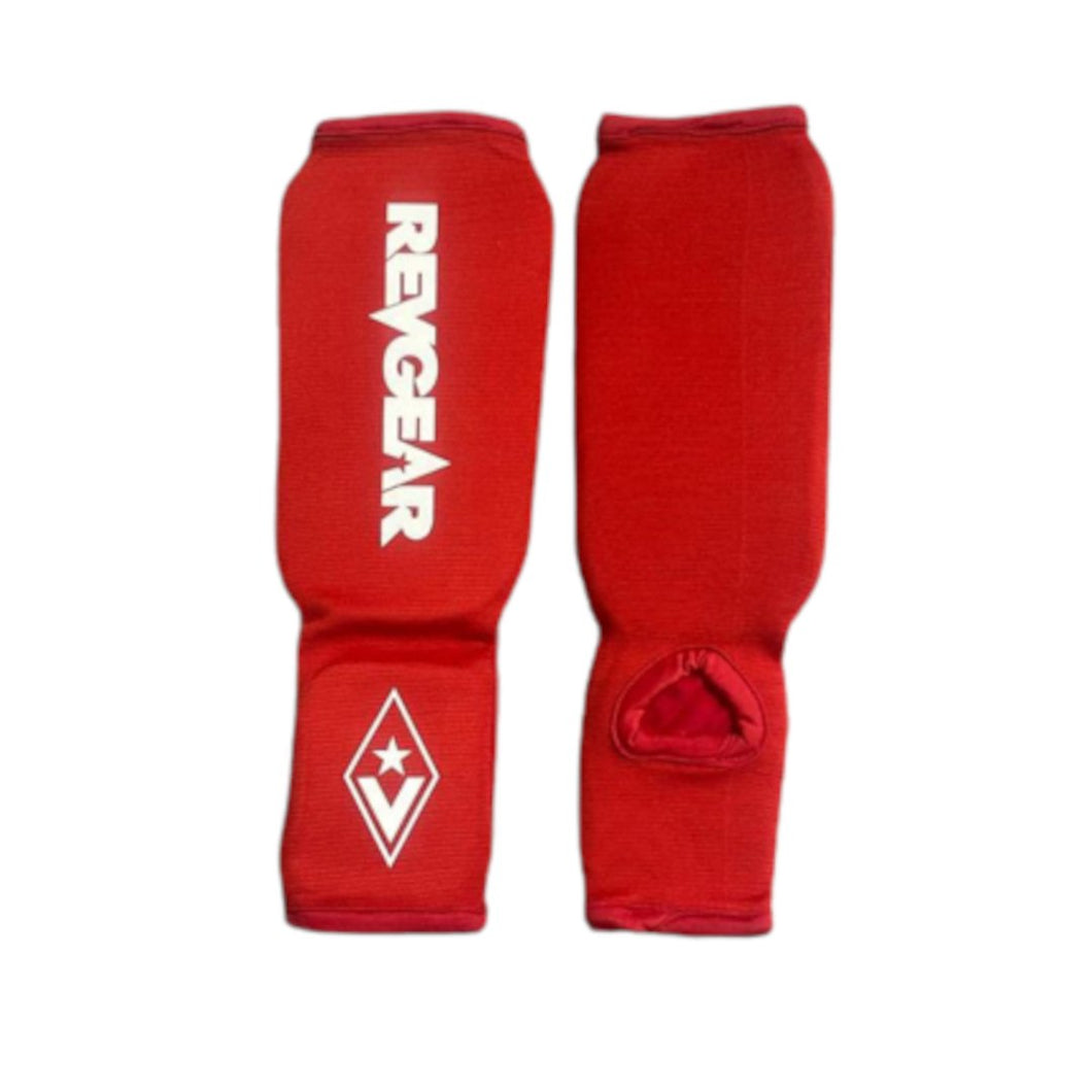 Revgear Amateur Muay Thai Shin Guards - Red - FightstorePro