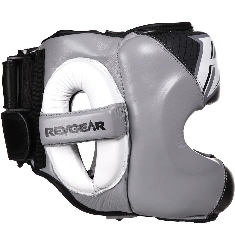 Revgear Guvnor Face Saver Head Guard - Black/Grey - FightstorePro