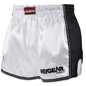 Revgear Original Muay Thai Shorts - White - FightstorePro