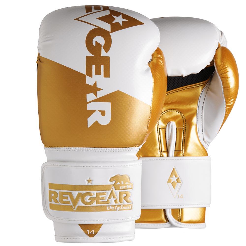 Revgear Pinnacle Boxing Gloves- White Gold - FightstorePro