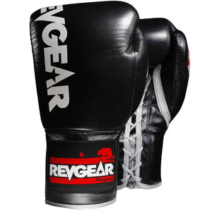 Revgear Professional Competition Boxing Gloves - Black/Grey - FightstorePro