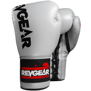 Revgear Professional Competition Boxing Gloves - Grey/Black - FightstorePro