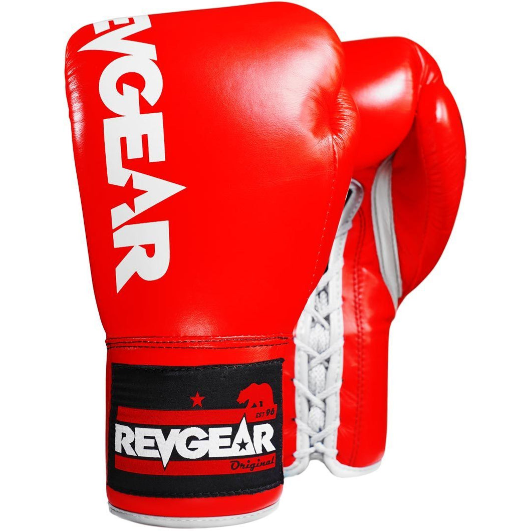 Revgear Professional Competition Boxing Gloves - Red/White - FightstorePro