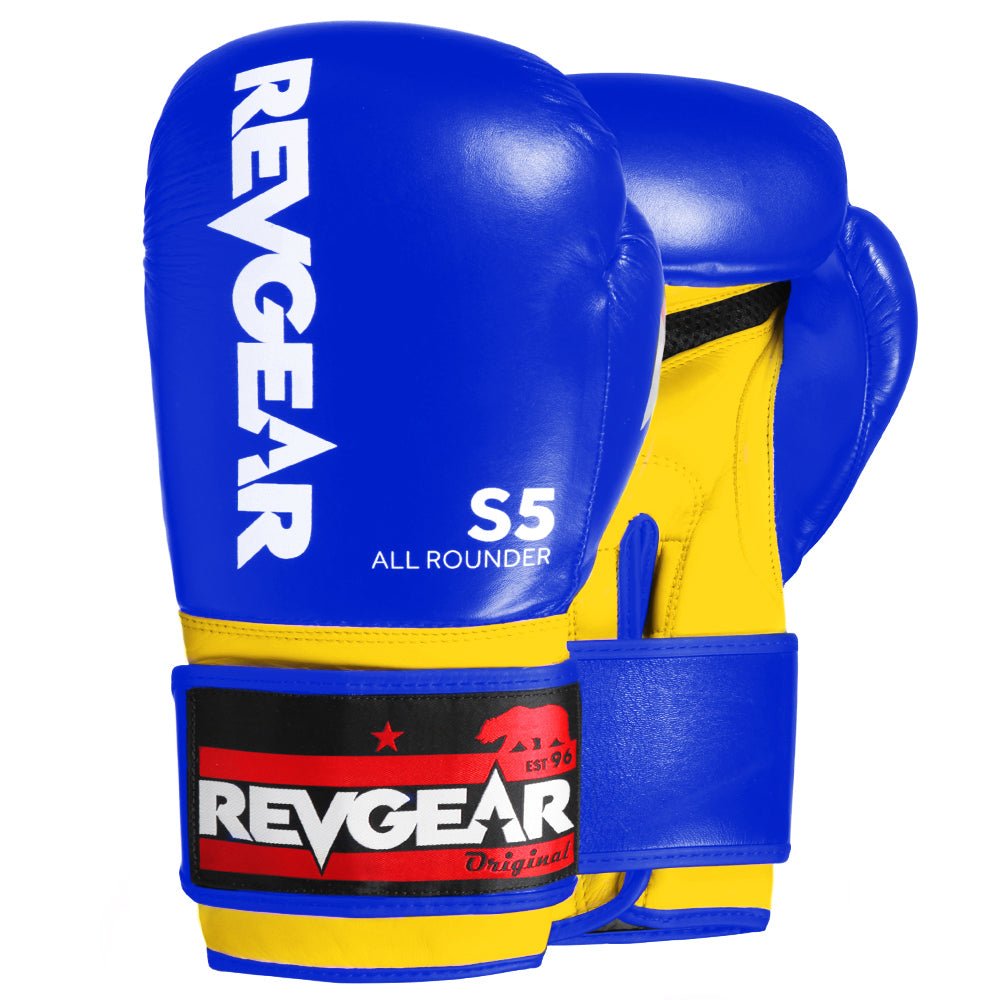 Revgear S5 All Rounder Boxing Glove - Blue Yellow - FightstorePro
