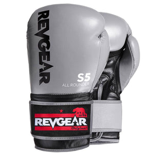 Revgear S5 All Rounder Boxing Glove - Grey Black - FightstorePro