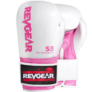 Revgear S5 All Rounder Boxing Glove - White Pink - FightstorePro