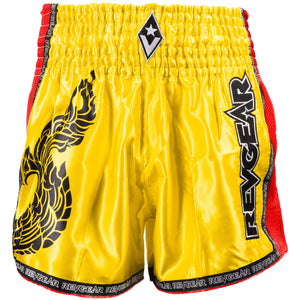 Revgear Spirit Yellow/Red Thai Shorts - FightstorePro
