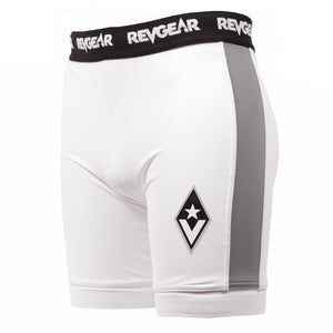 Revgear Staredown Revolution Vale Tudo Shorts - White/Black - FightstorePro