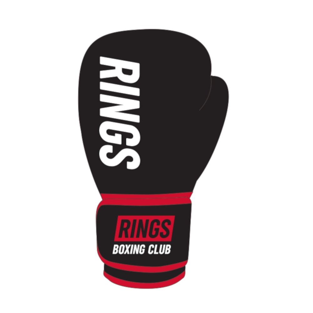Rings Boxing Glove Custom Gloves - Black - FightstorePro