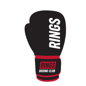 Rings Boxing Glove Custom Gloves - Black - FightstorePro