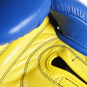 S3 Sparring Boxing Glove - Blue Yellow - Fightstore Pro