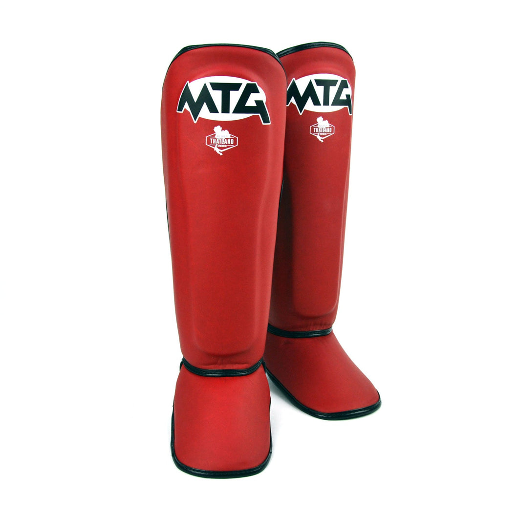 SFS1 MTG Red Synthetic Shin Pads - FightstorePro