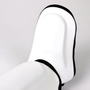 SGL10 Twins White Double Padded Leather Shin Pads - FightstorePro