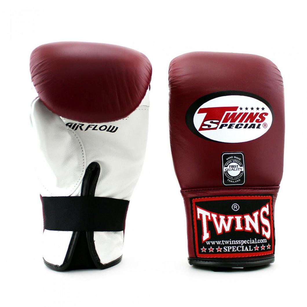 TBGLA1F Twins Air Flow Bag Gloves Maroon-White - FightstorePro