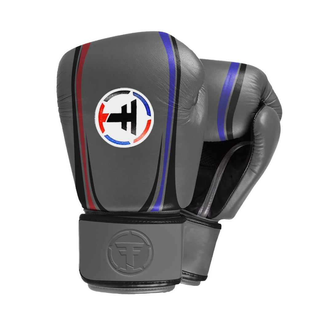 Thai Fighter Boxing Gloves - Grey - FightstorePro