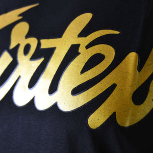 TST177 Fairtex Fight Team Black-Gold T-Shirt - FightstorePro