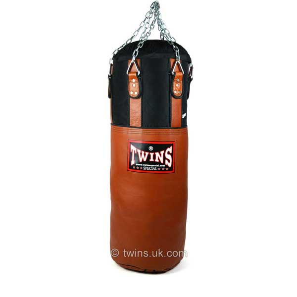 Twins HBNL-3 Nylon Heavy Bag Brown - Filled - FightstorePro